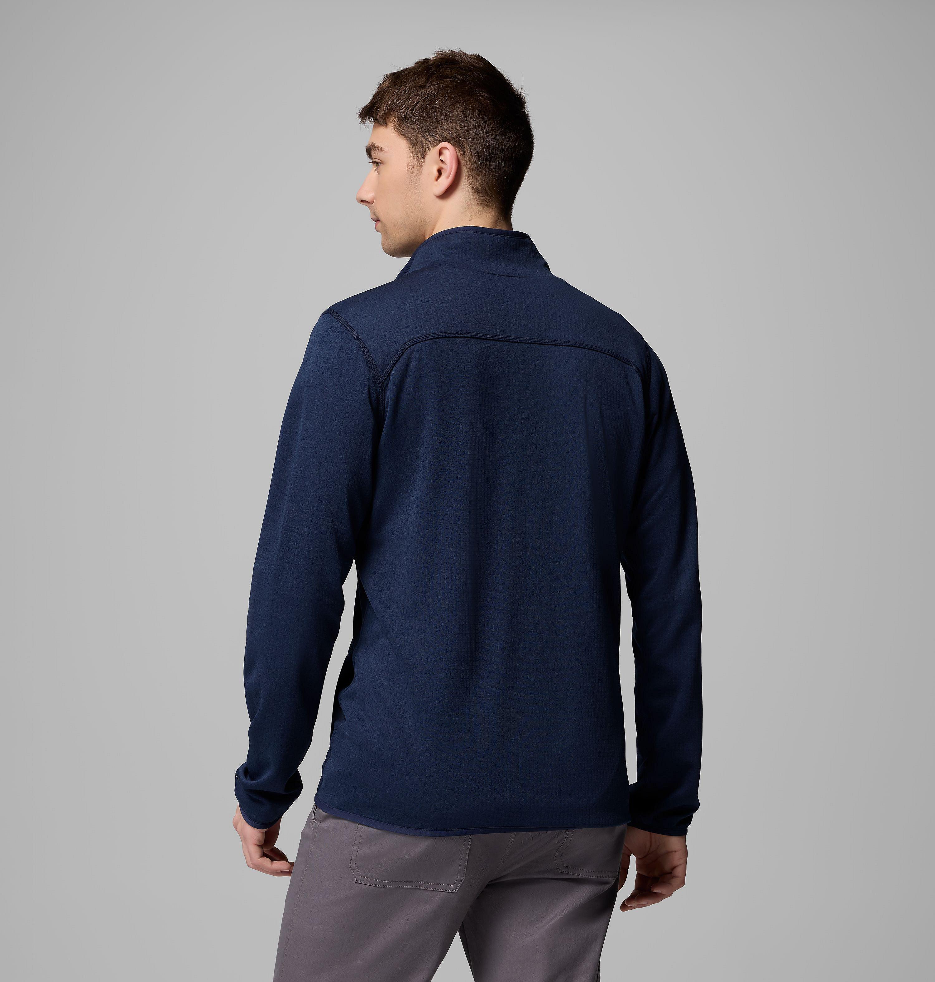 Men's Essential Hike Grid Fleece Full Zip Jacket | 464 | M 3