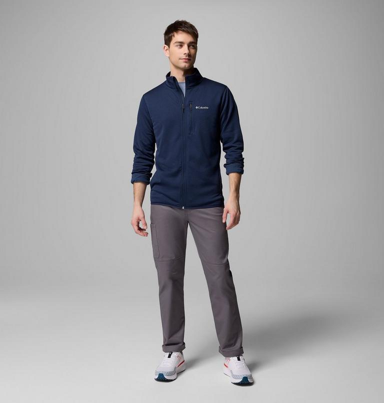 Chaqueta de forro polar con diseño de cuadrícula Essential Hike para hombre, Color: Collegiate Navy, image 2