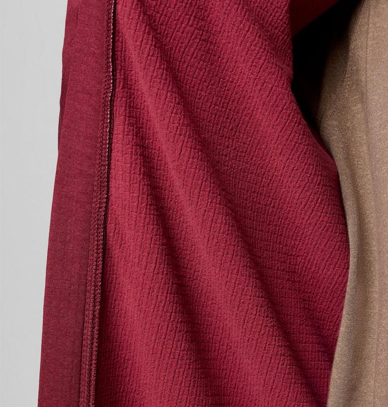 Men's Essential Hike Grid Fleece Jacket, Color: Rich Wine, image 6