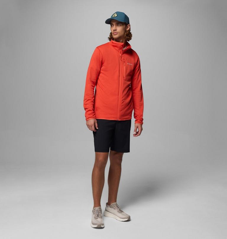 Men's Essential Hike Grid Fleece Jacket, Color: Super Sonic, Zing, image 2