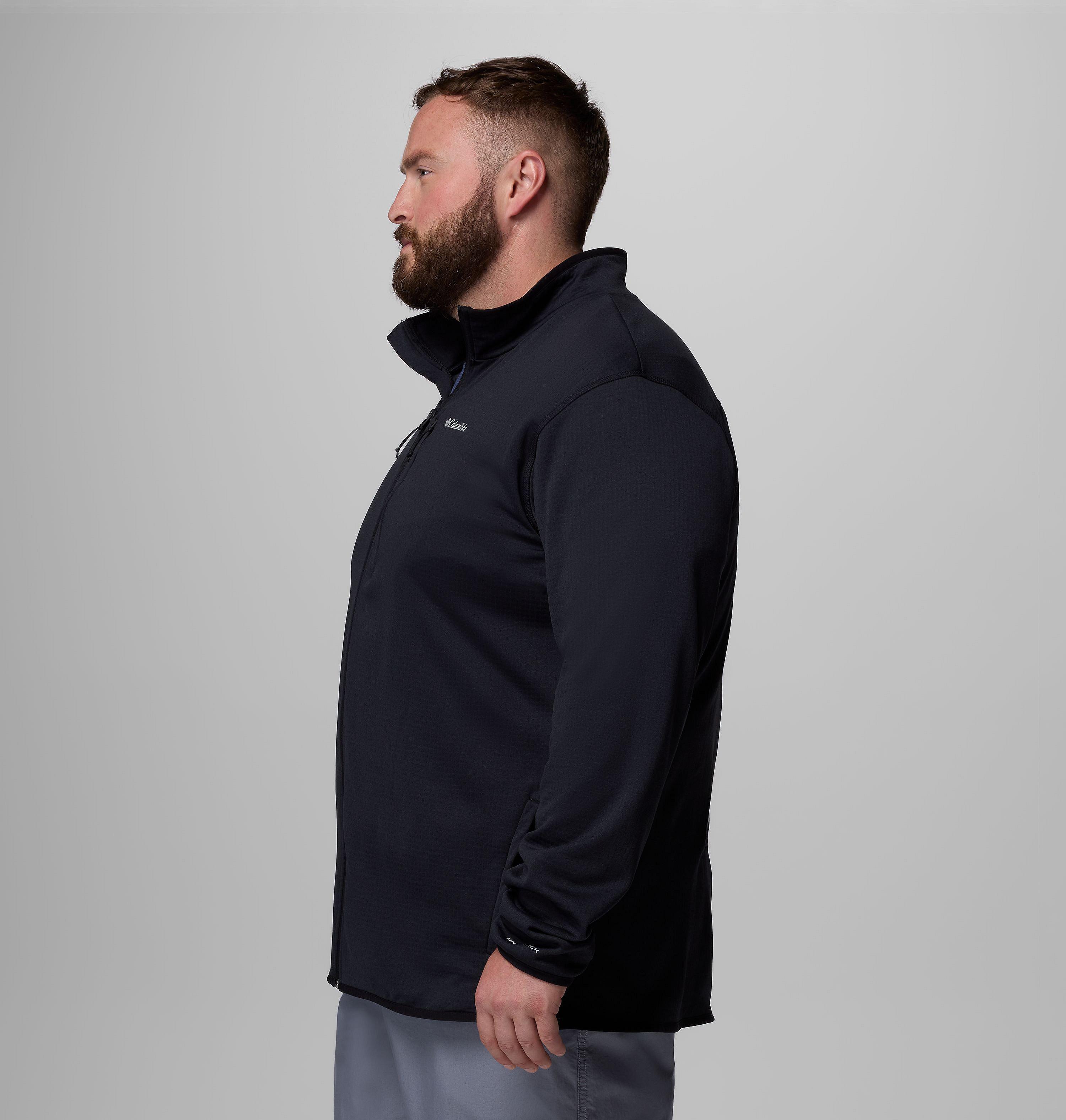 Men's Essential Hike Grid Fleece Full Zip Jacket - Big | 010 | 4X 4