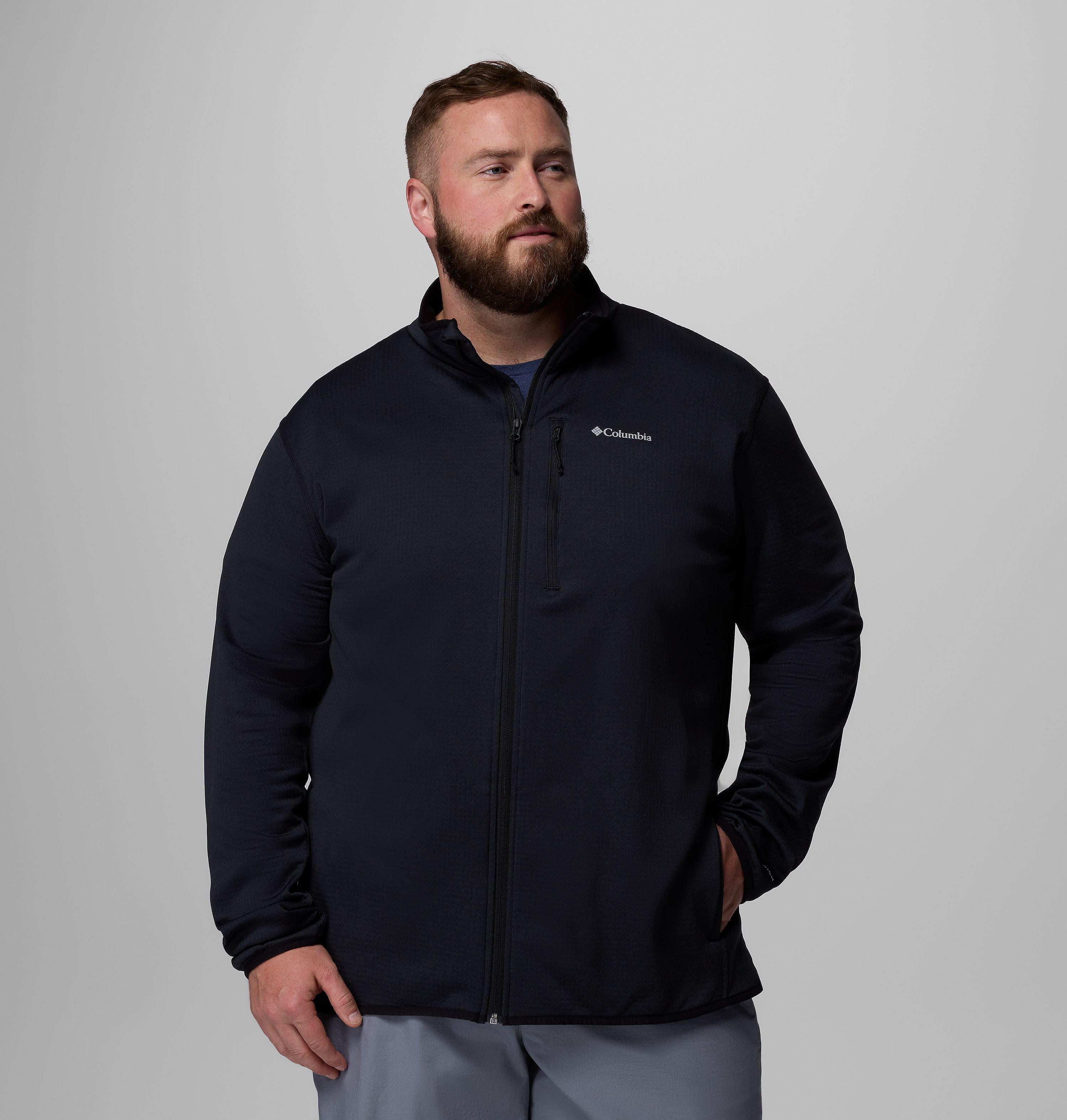 Columbia Men's Essential Hike  Grid Fleece Full Zip Jacket - Big-