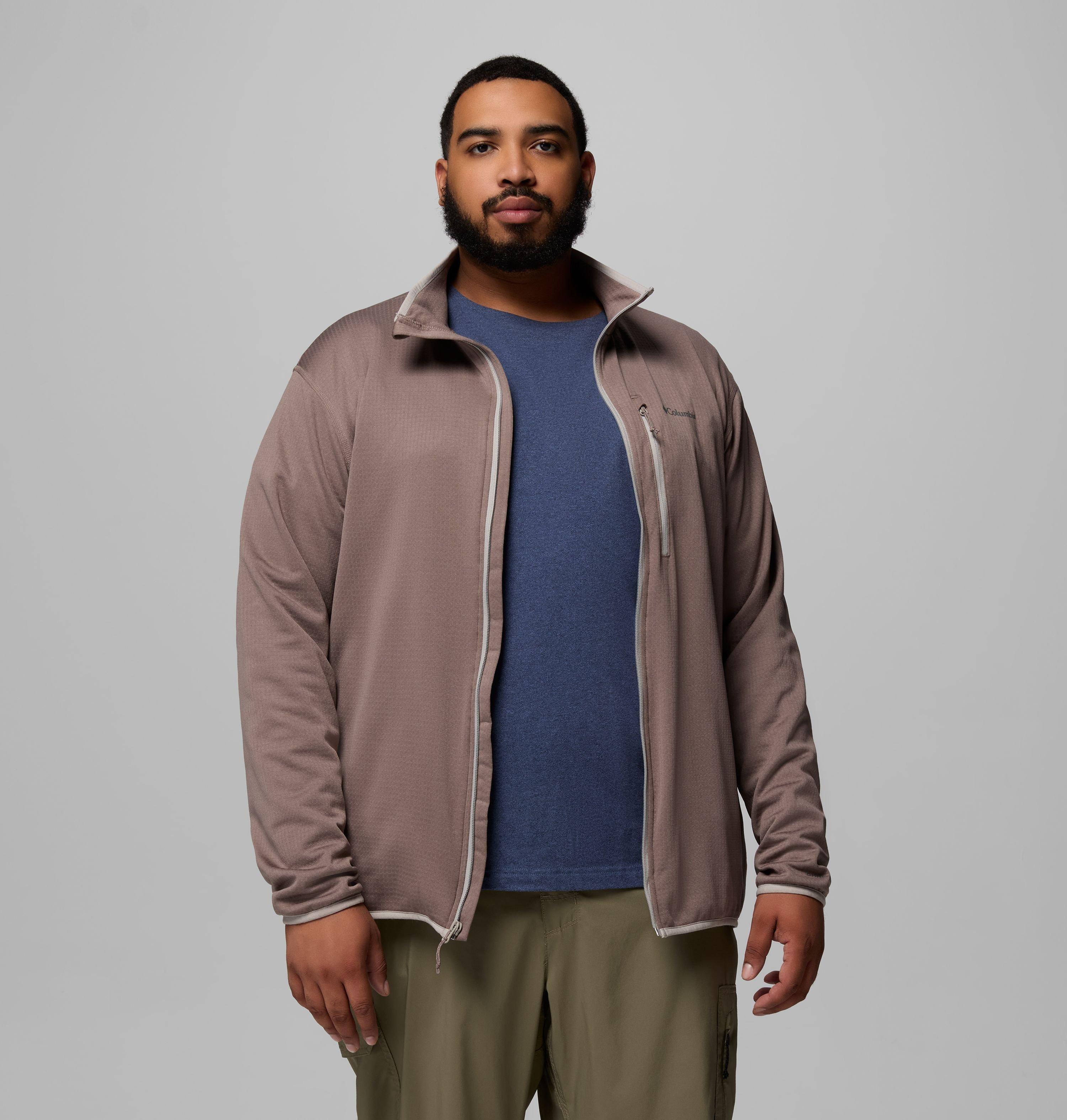 Men's Essential Hike Grid Fleece Full Zip Jacket - Big | 254 | 2X 5