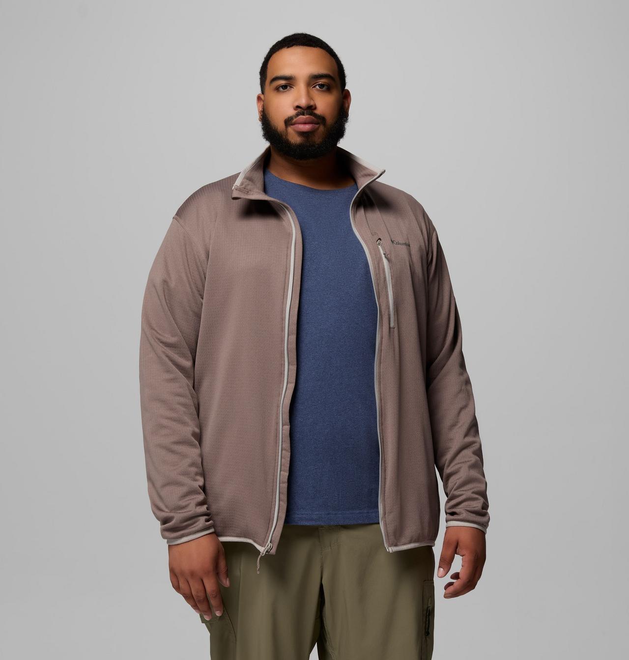 Men's Essential Hike™ Grid Fleece Full Zip Jacket - Big | 254 | 1X 5