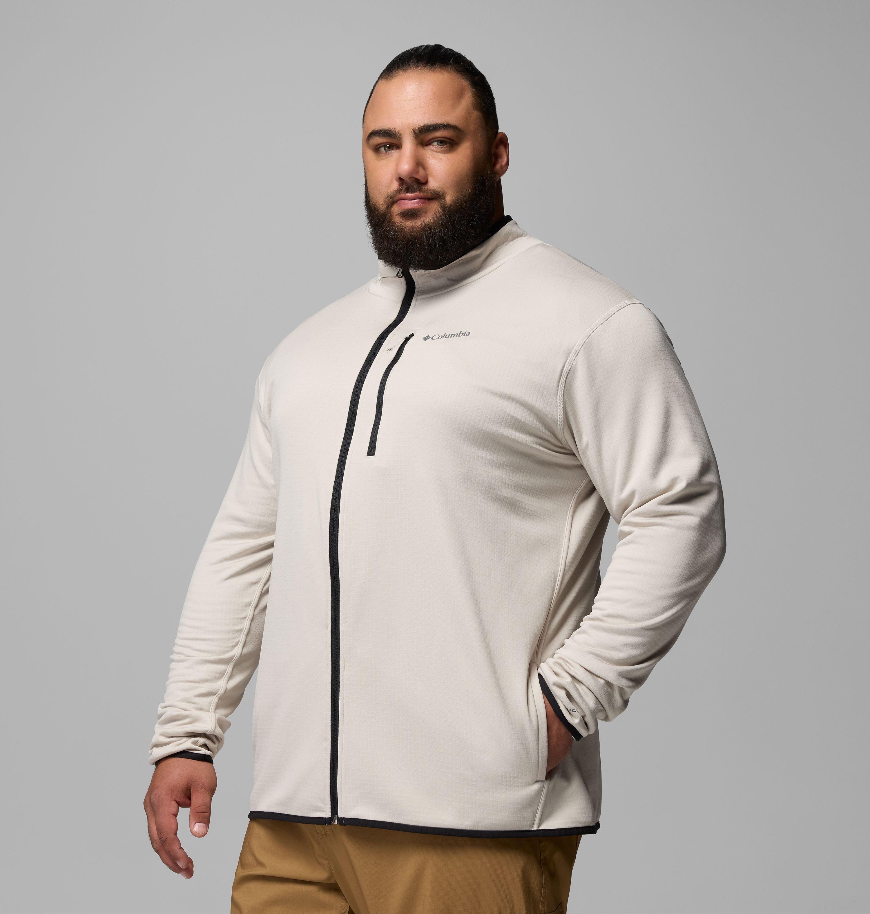 Men's Essential Hike Grid Fleece Full Zip Jacket - Big | 278 | 4X 4