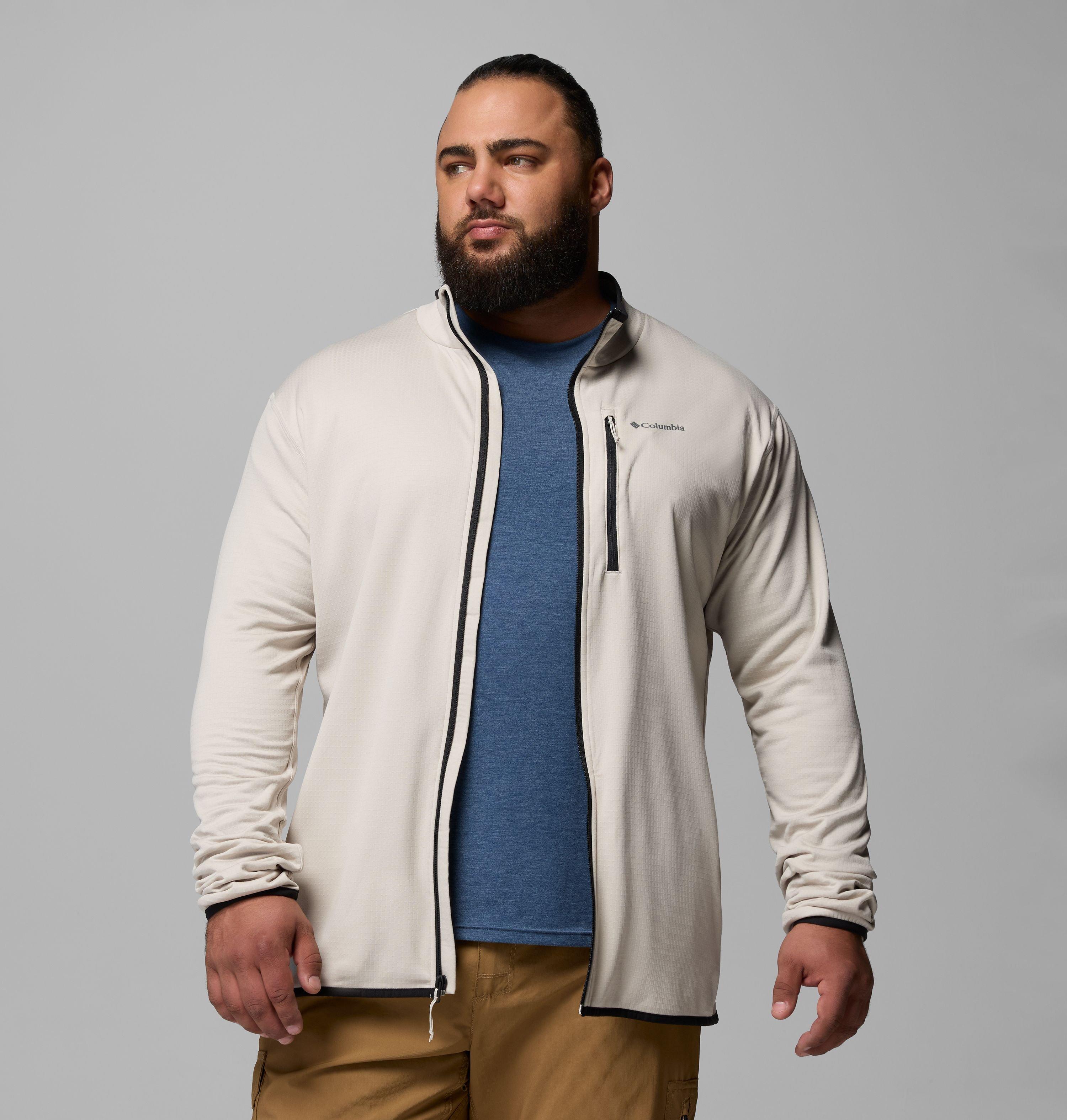 Men's Essential Hike Grid Fleece Full Zip Jacket - Big | 278 | 4X 5