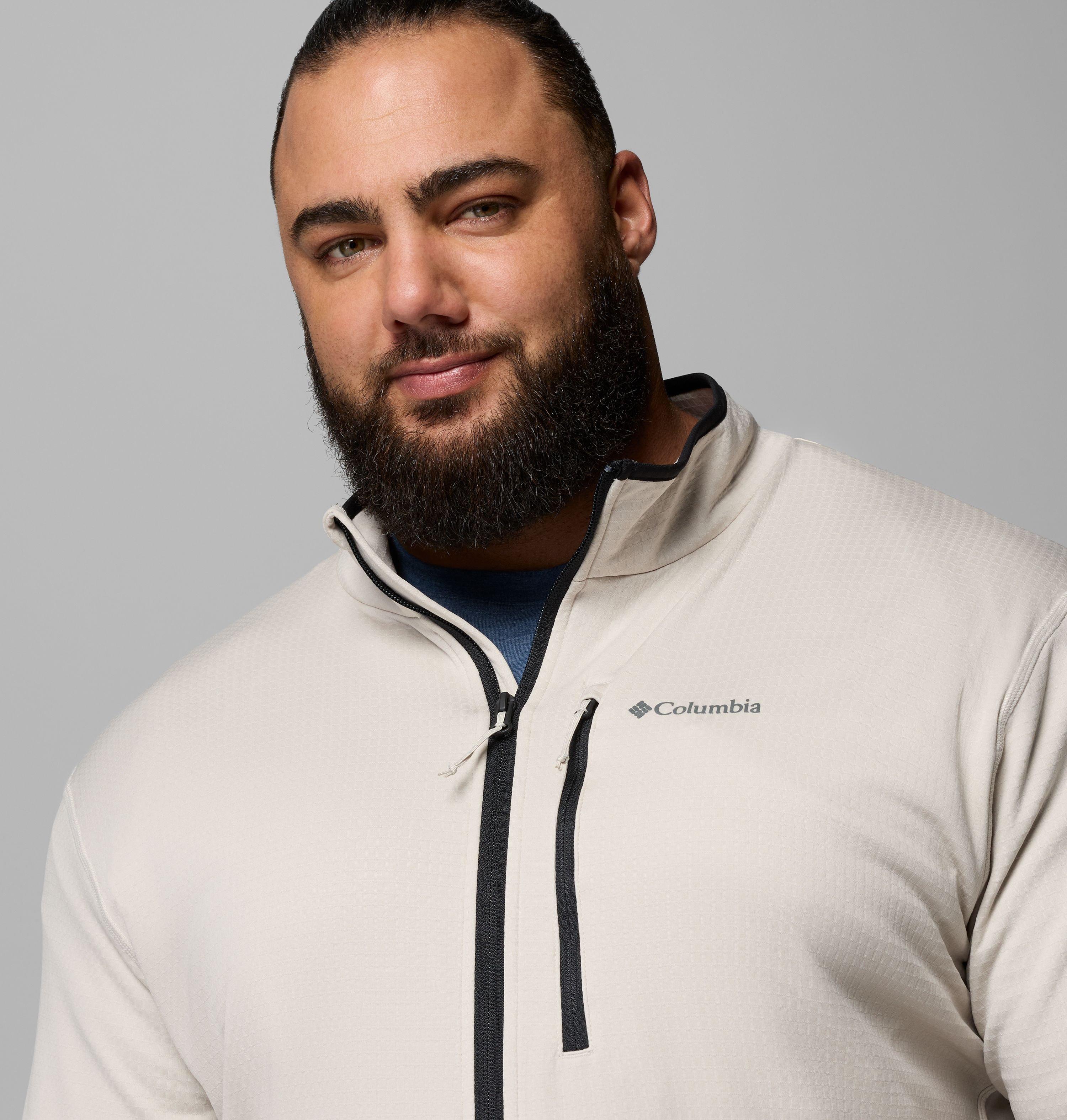 Men's Essential Hike Grid Fleece Full Zip Jacket - Big | 278 | 4X 6