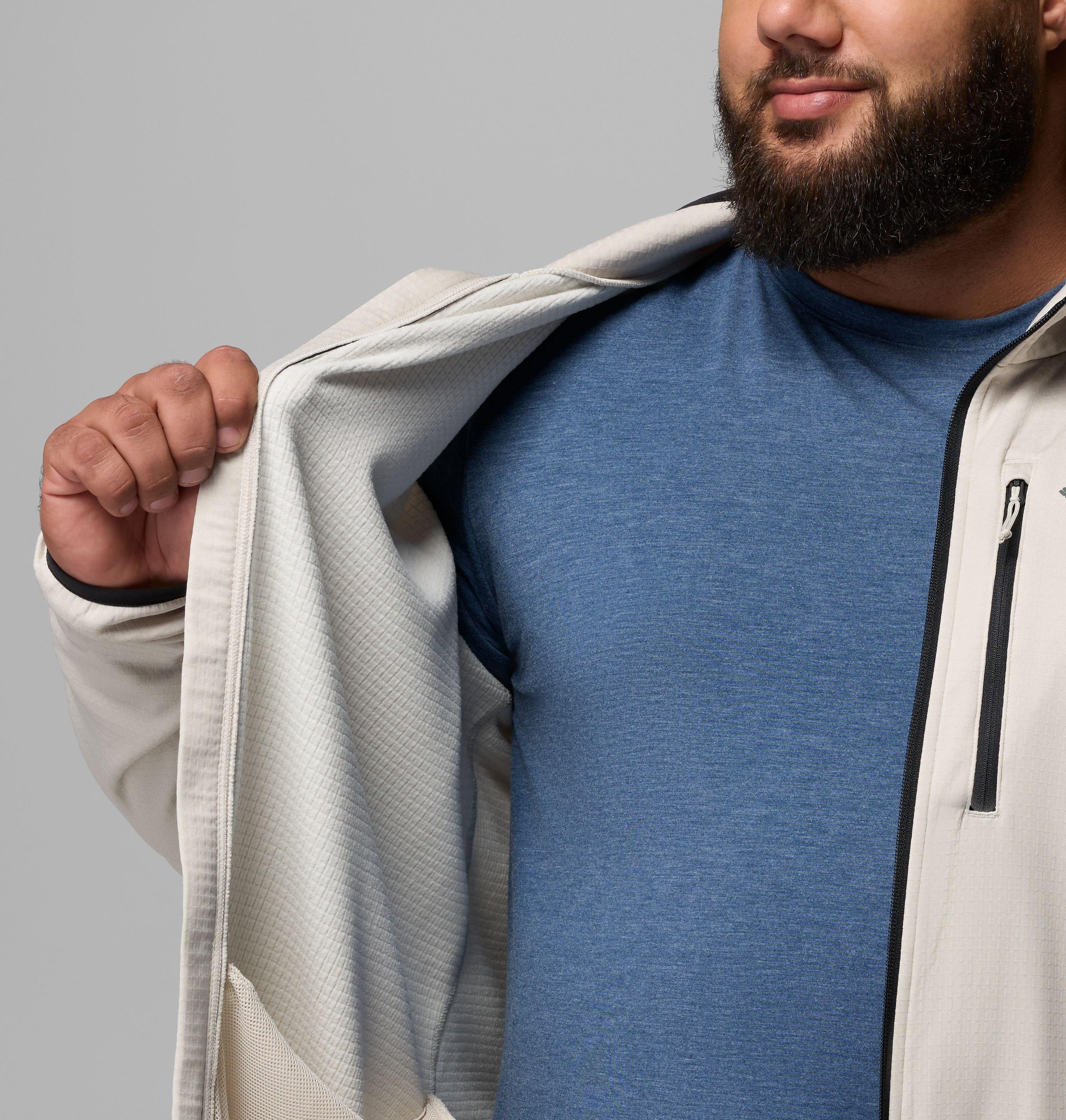 Men's Essential Hike Grid Fleece Full Zip Jacket - Big | 278 | 4X 7