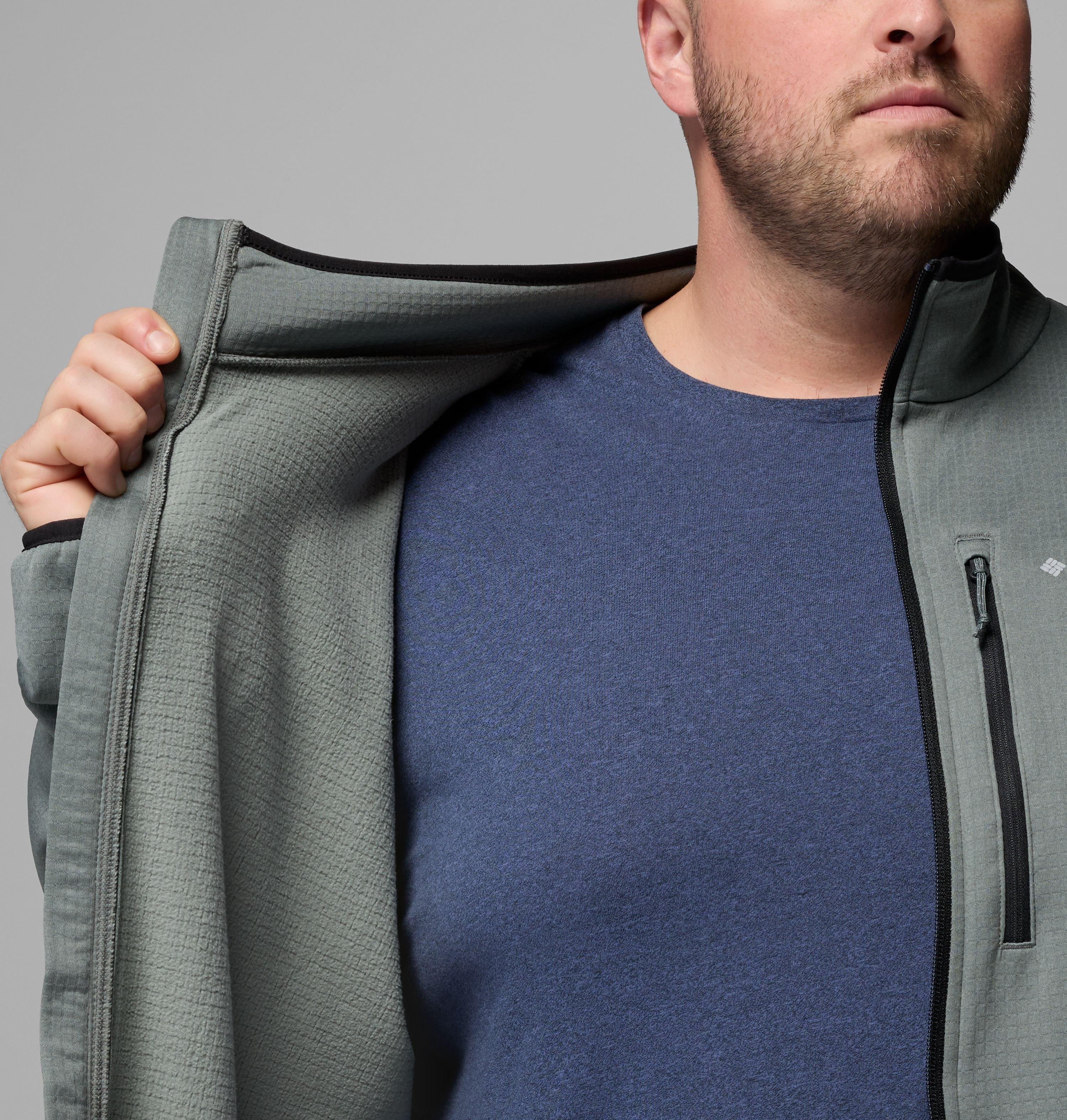 Men's Essential Hike Grid Fleece Full Zip Jacket - Big | 342 | 4X 6