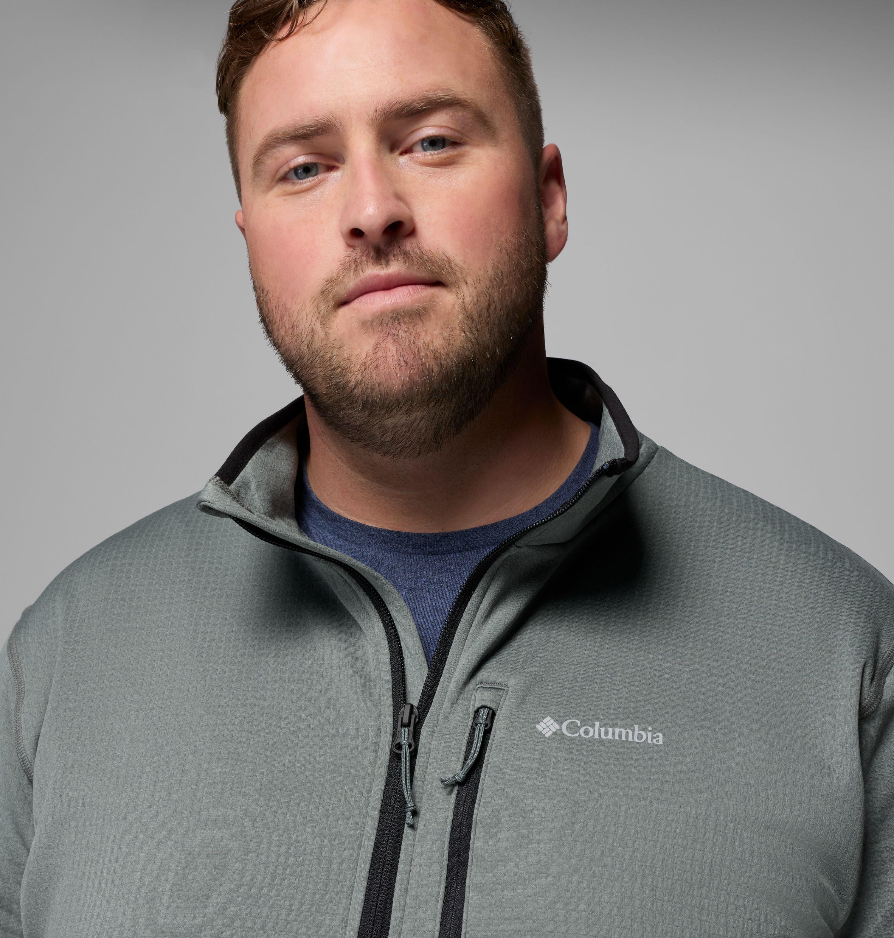 Men's Essential Hike Grid Fleece Full Zip Jacket - Big | 342 | 4X 7