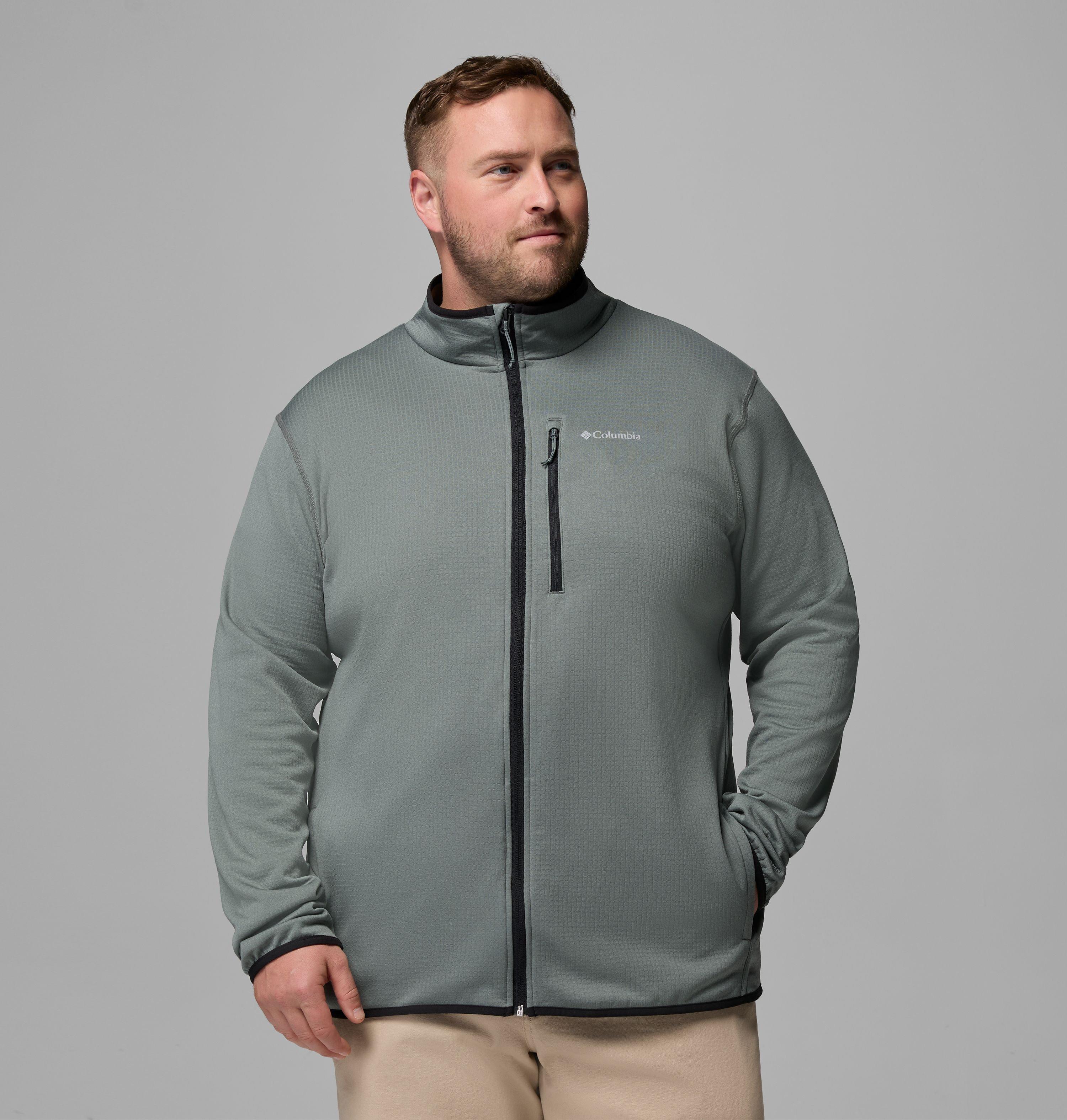 Men's Essential Hike Grid Fleece Full Zip Jacket - Big | Columbia
