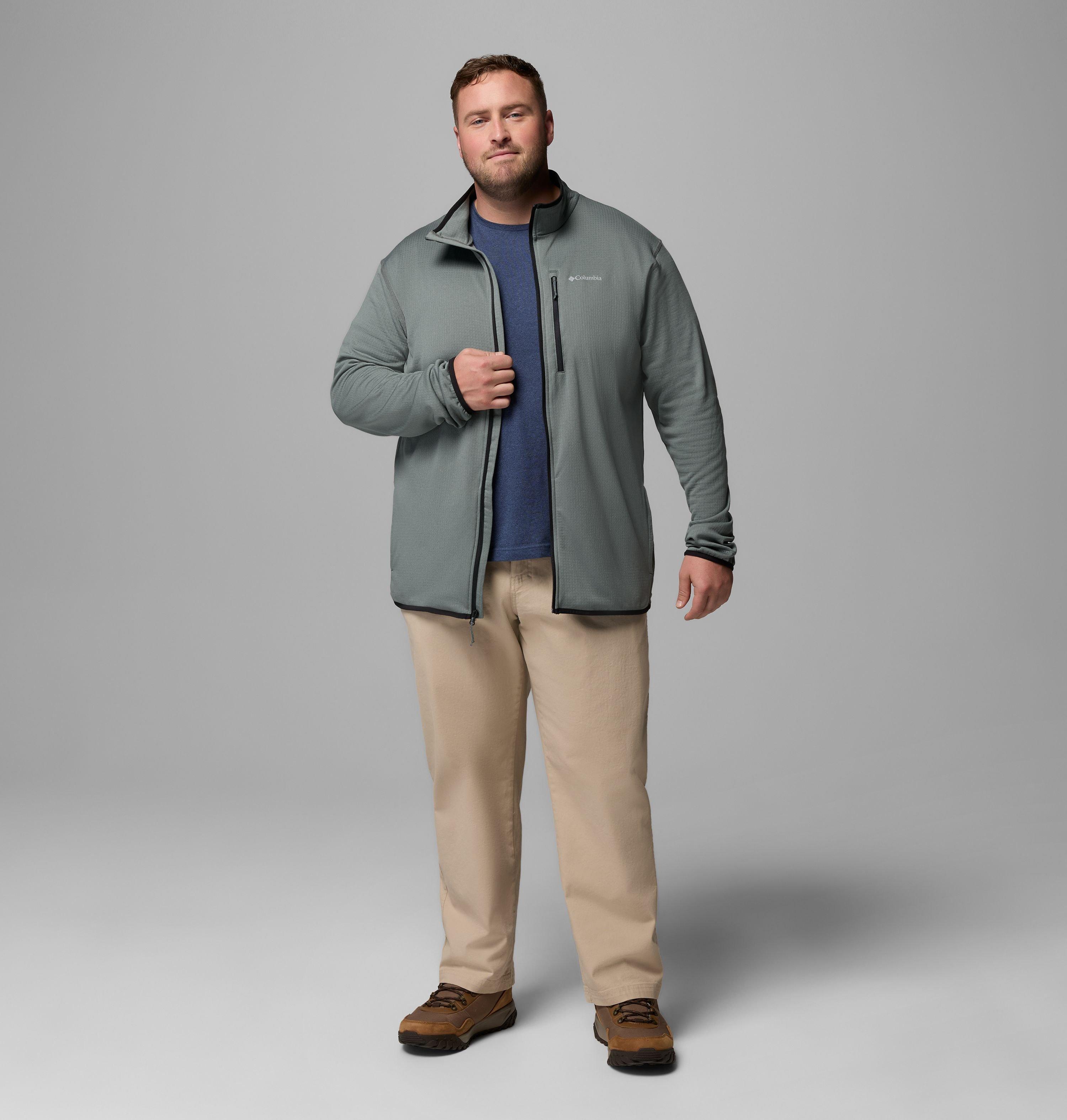 Men's Essential Hike Grid Fleece Full Zip Jacket - Big | 342 | 4X 2