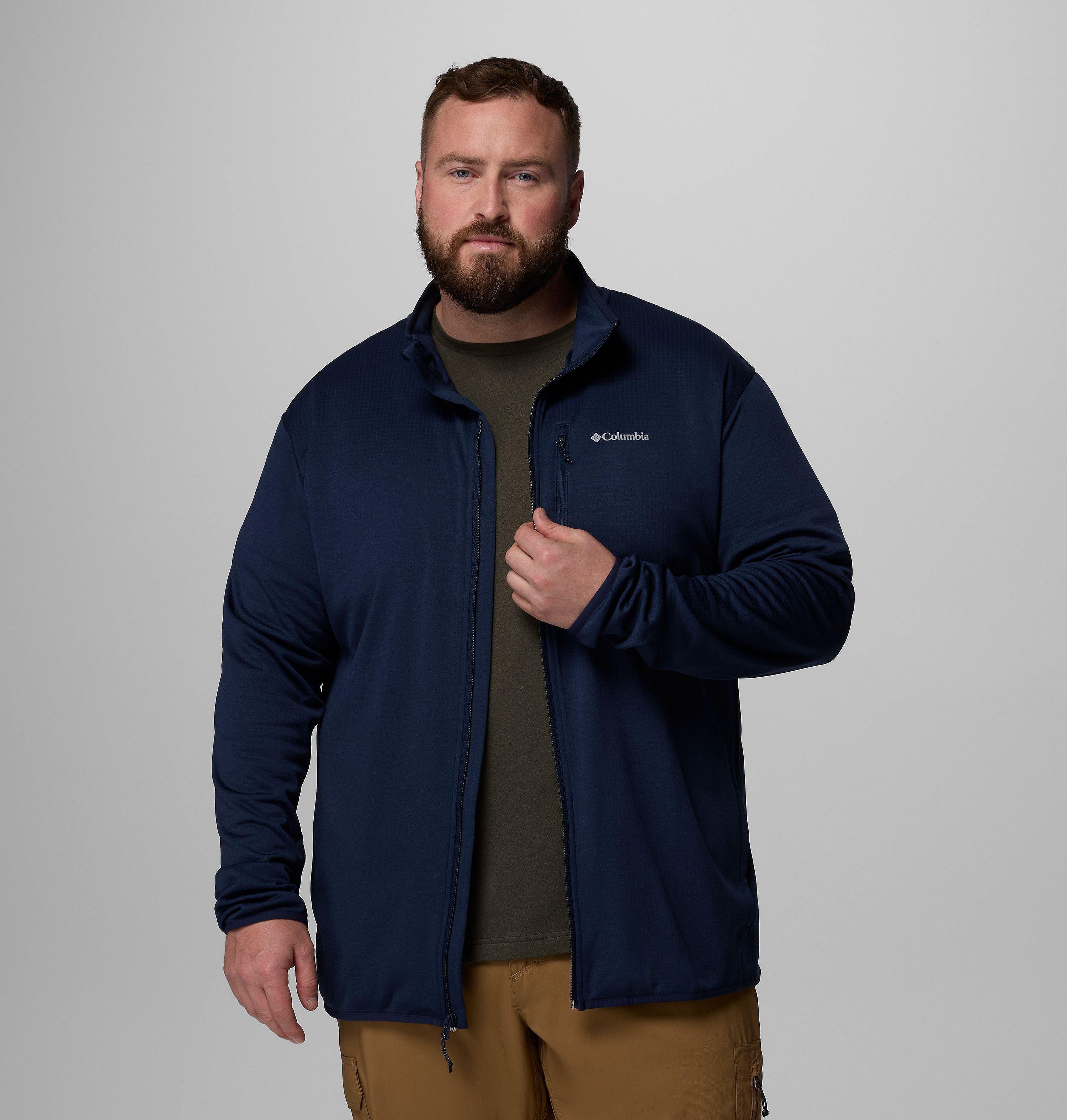 Men's Essential Hike Grid Fleece Full Zip Jacket - Big 5