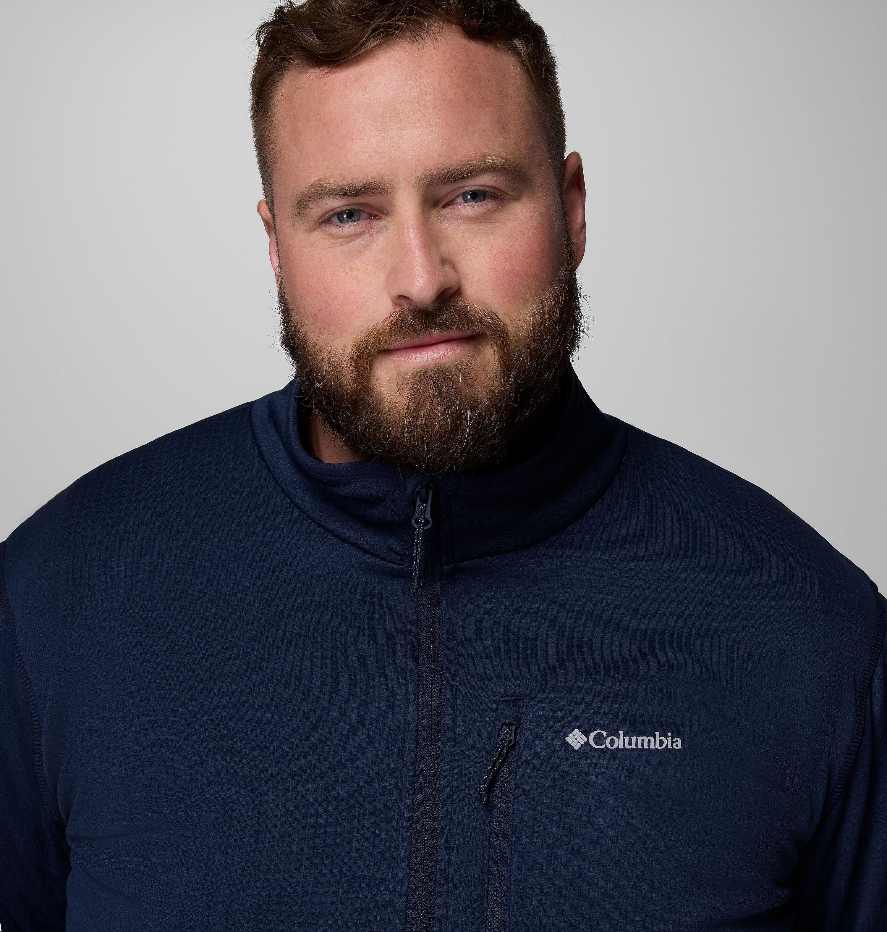 Men's Essential Hike Grid Fleece Full Zip Jacket - Big 6
