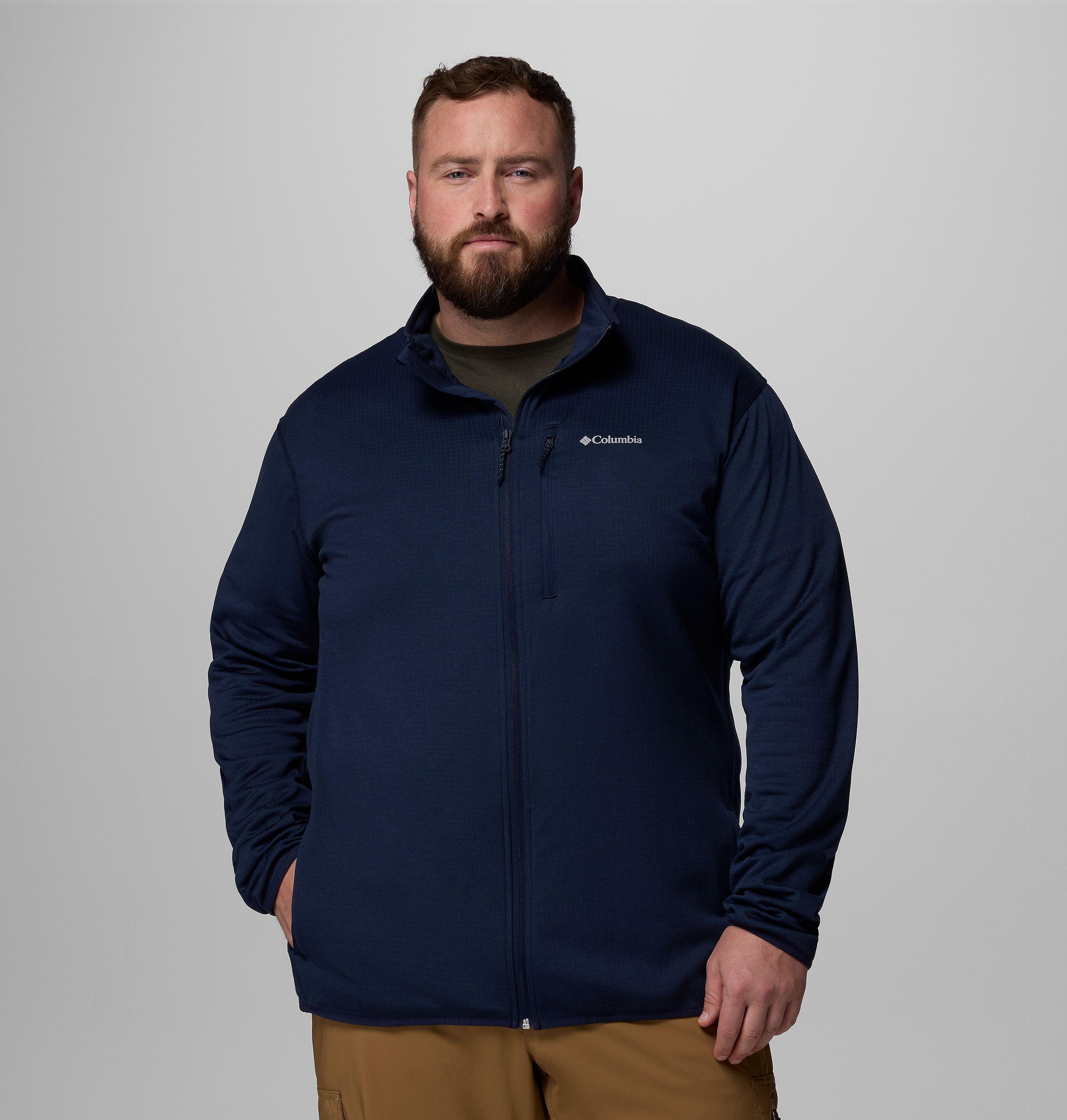 Men's Essential Hike Grid Fleece Full Zip Jacket - Big | Columbia
