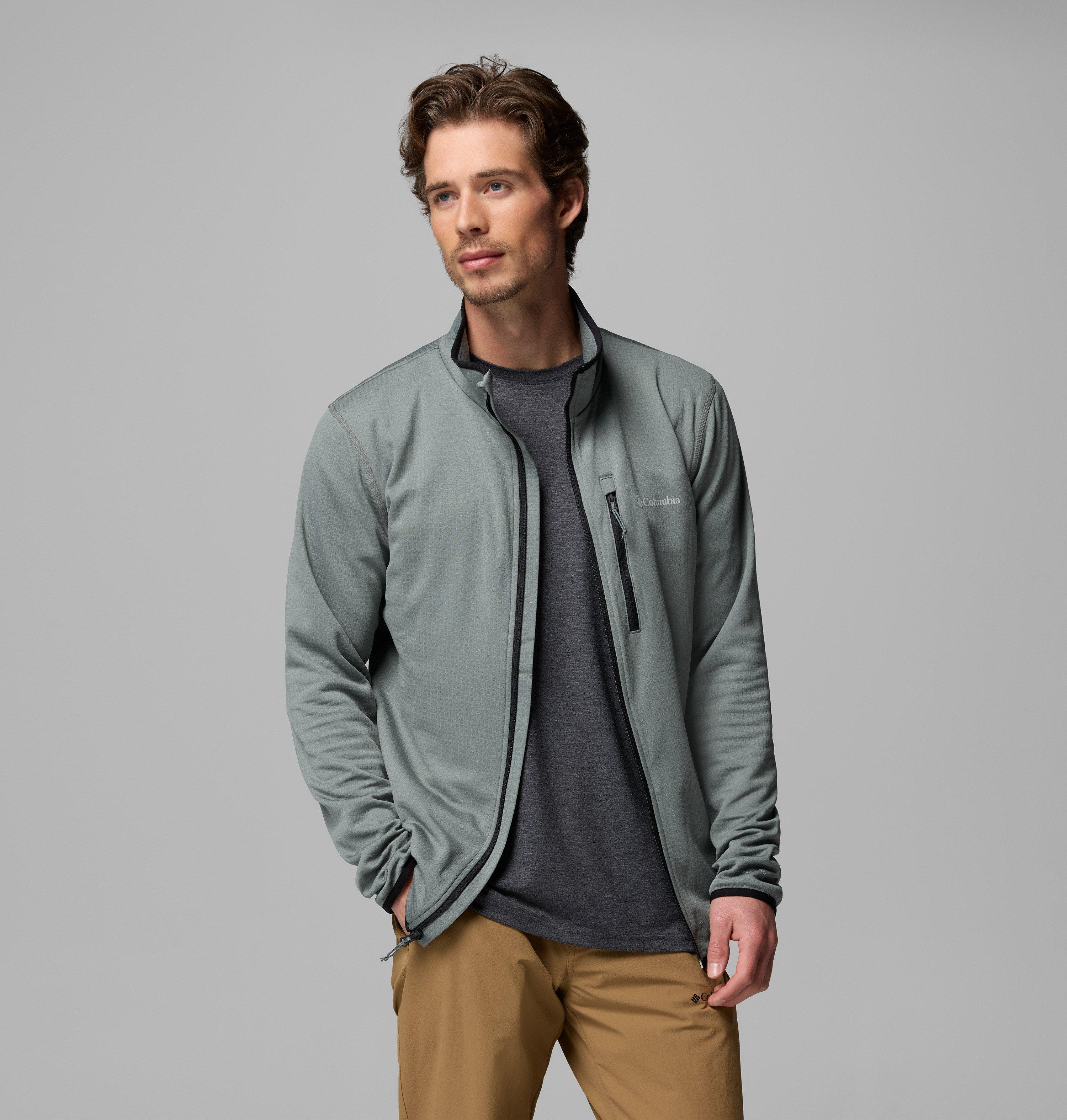 Men's Essential Hike Grid Fleece Full Zip Jacket - Tall | 342 | 3XT 5