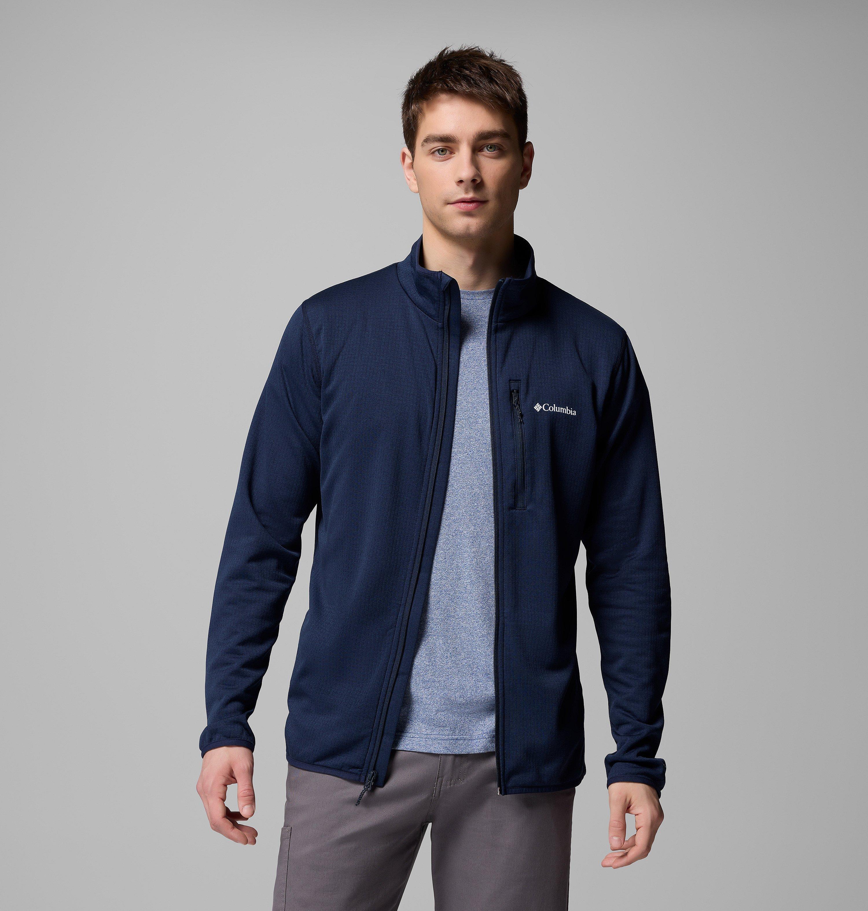 Men's Essential Hike Grid Fleece Full Zip Jacket - Tall | 464 | 2XT 7