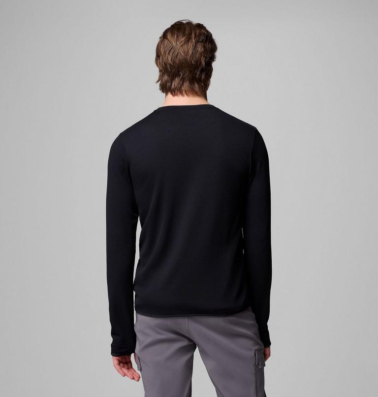 Men's Tech Trail Utility Warm Long Sleeve Crew Shirt, Color: Black, image 3