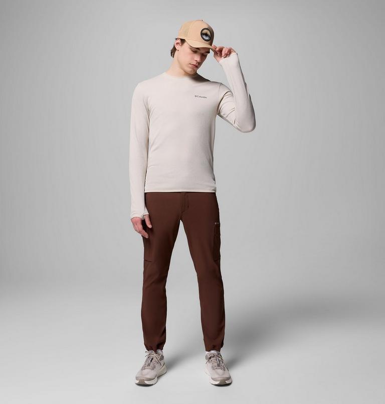 Men's Tech Trail Utility Warm Long Sleeve Technical T-Shirt, Color: Dark Stone, image 2
