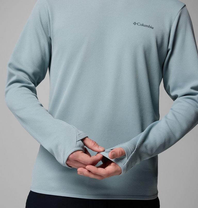 Men's Tech Trail Utility Warm Long Sleeve Crew Shirt, Color: Crushed Blue, image 6