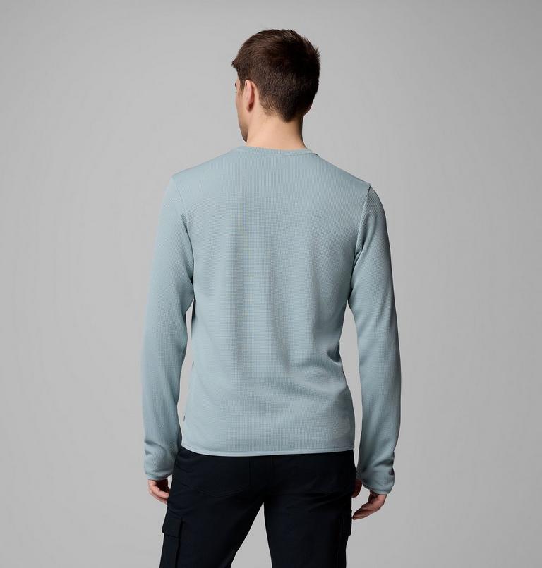 Men's Tech Trail Utility Warm Long Sleeve Crew Shirt, Color: Crushed Blue, image 3