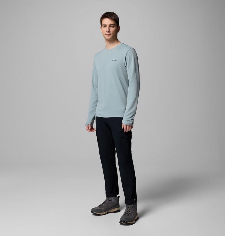 Men's Tech Trail Utility Warm Long Sleeve Crew Shirt, Color: Crushed Blue, image 2