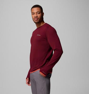 Men's Tech Trail Utility Warm Long Sleeve Technical T-Shirt, Color: Rich Wine, image 12