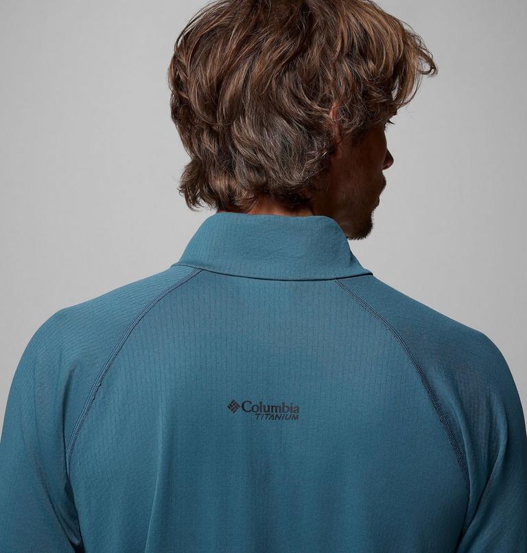 Men's DriVenture Technical Half Zip Long Sleeve T-Shirt, Color: Everblue, Black, image 8