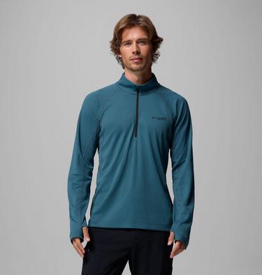 Men's DriVenture Technical Half Zip Long Sleeve T-Shirt, Color: Everblue, Black, image 3