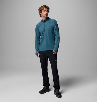 Men's DriVenture Technical Half Zip Long Sleeve T-Shirt, Color: Everblue, Black, image 4