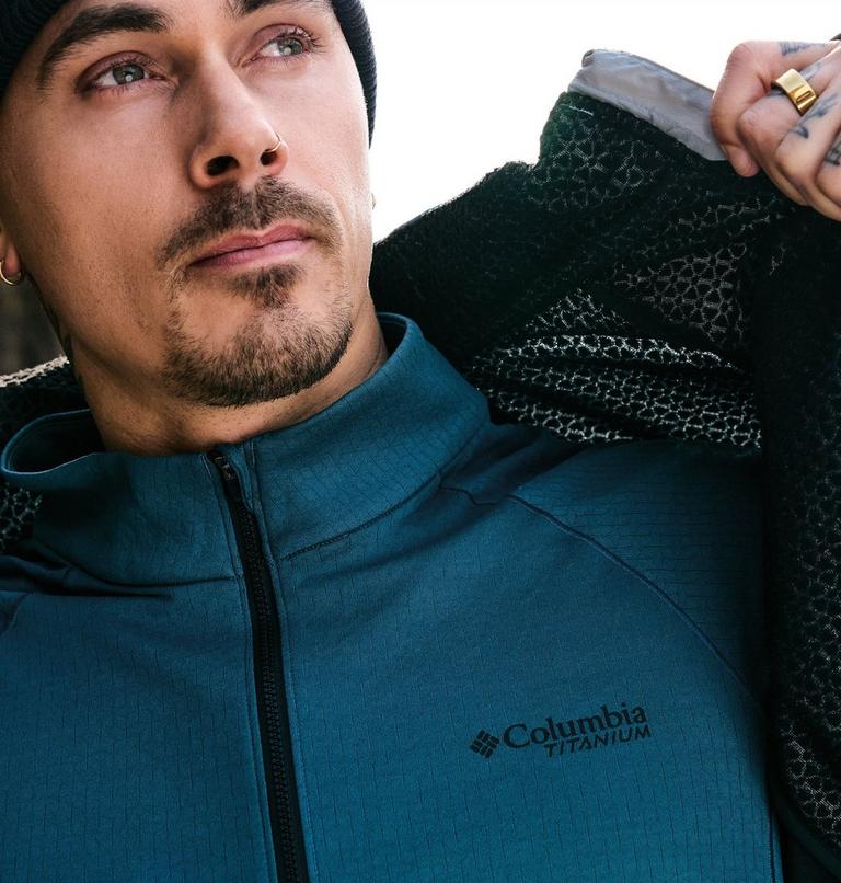 Men's DriVenture Technical Half Zip Long Sleeve T-Shirt, Color: Everblue, Black, image 10