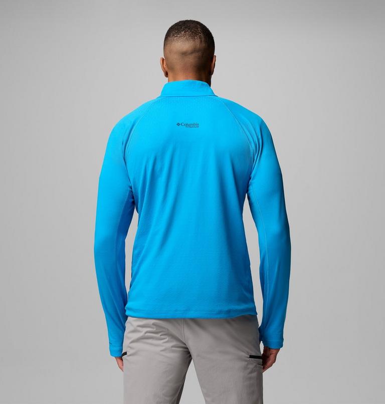 Camiseta t&eacute;cnica de manga larga con media cremallera DriVenture para hombre, Color: Compass Blue, image 3