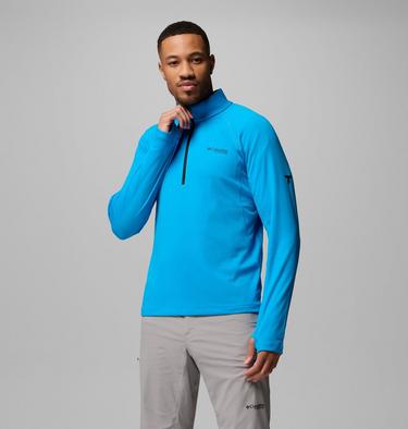 Camiseta t&eacute;cnica de manga larga con media cremallera DriVenture para hombre, Color: Compass Blue, image 9