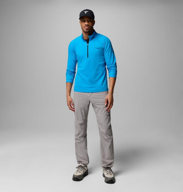 Camiseta t&eacute;cnica de manga larga con media cremallera DriVenture para hombre, Color: Compass Blue, image 2