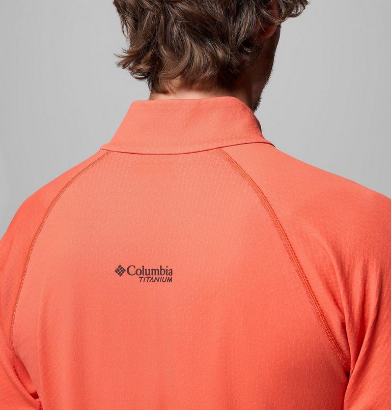 Men's DriVenture Technical Half Zip Long Sleeve T-Shirt, Color: Zing, White, image 8