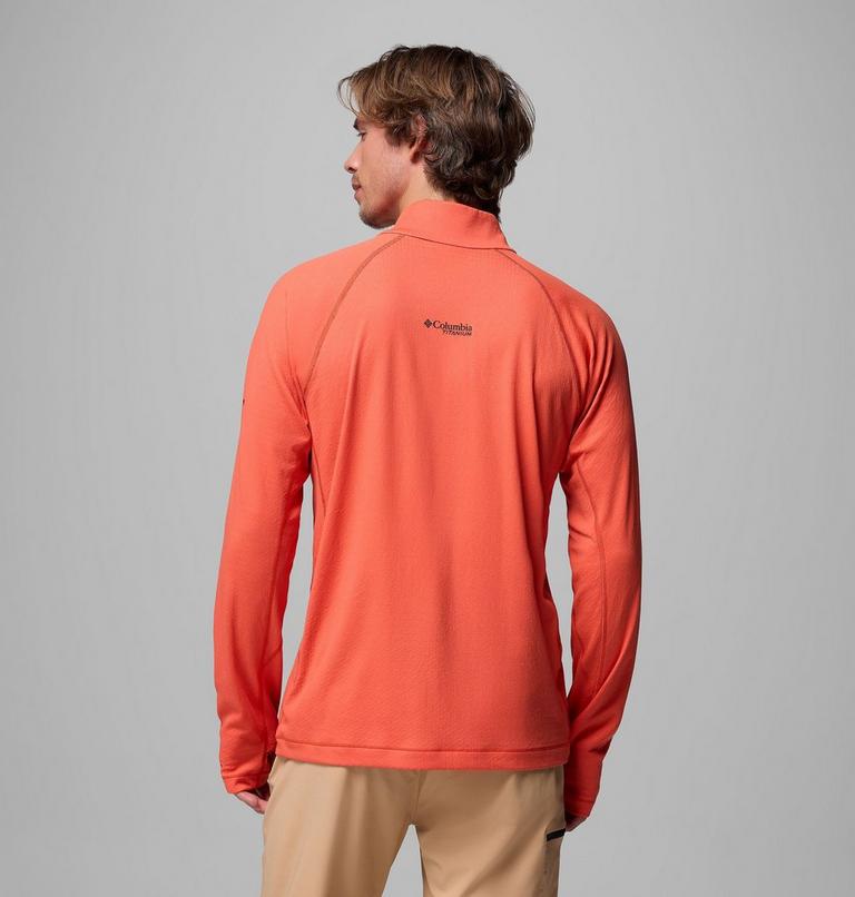 Men's DriVenture Technical Half Zip Long Sleeve T-Shirt, Color: Zing, White, image 3