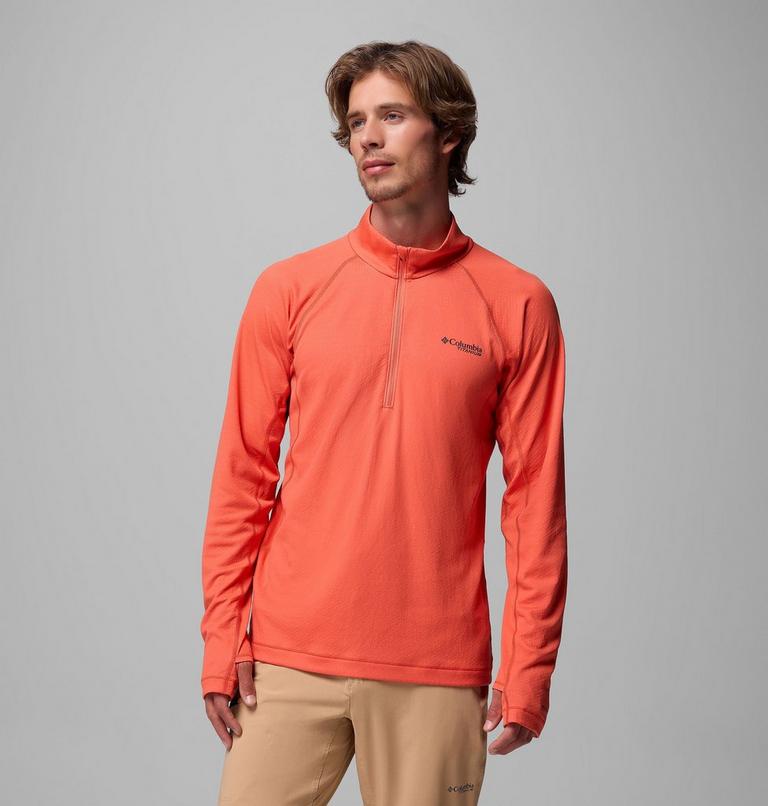 Men's DriVenture Technical Half Zip Long Sleeve T-Shirt, Color: Zing, White, image 1