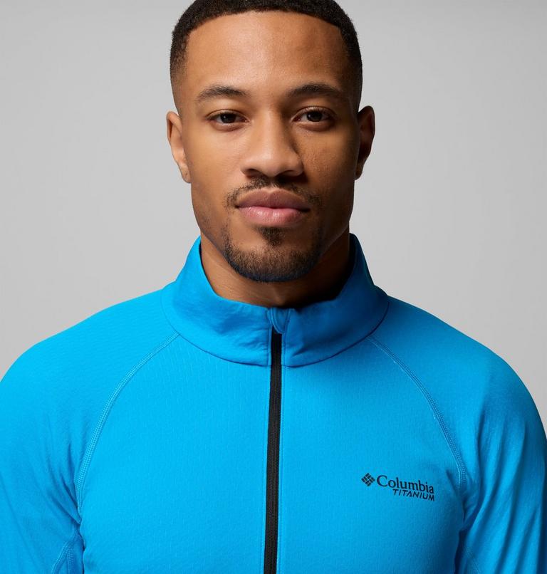 Men's DriVenture Technical Half Zip Top, Color: Compass Blue, image 5