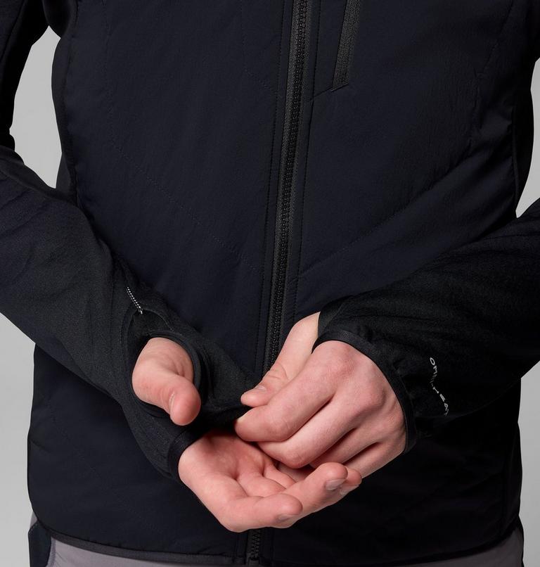 Men's Arctic Crest Hybrid Technical Fleece Jacket, Color: Black, image 8