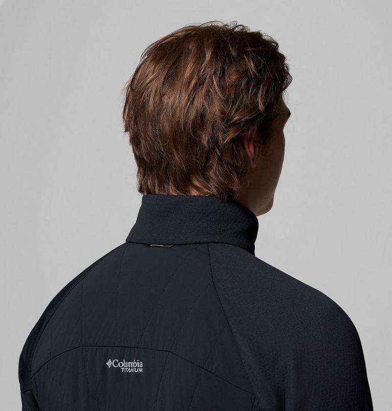 Men's Arctic Crest Hybrid Technical Fleece Jacket, Color: Black, image 9