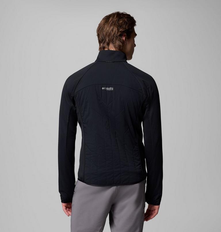 Men's Arctic Crest Hybrid Technical Fleece Jacket, Color: Black, image 3