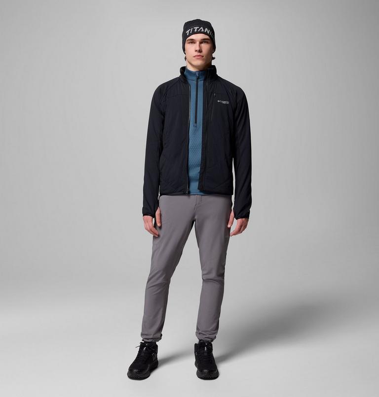 Men's Arctic Crest Hybrid Technical Fleece Jacket, Color: Black, image 2