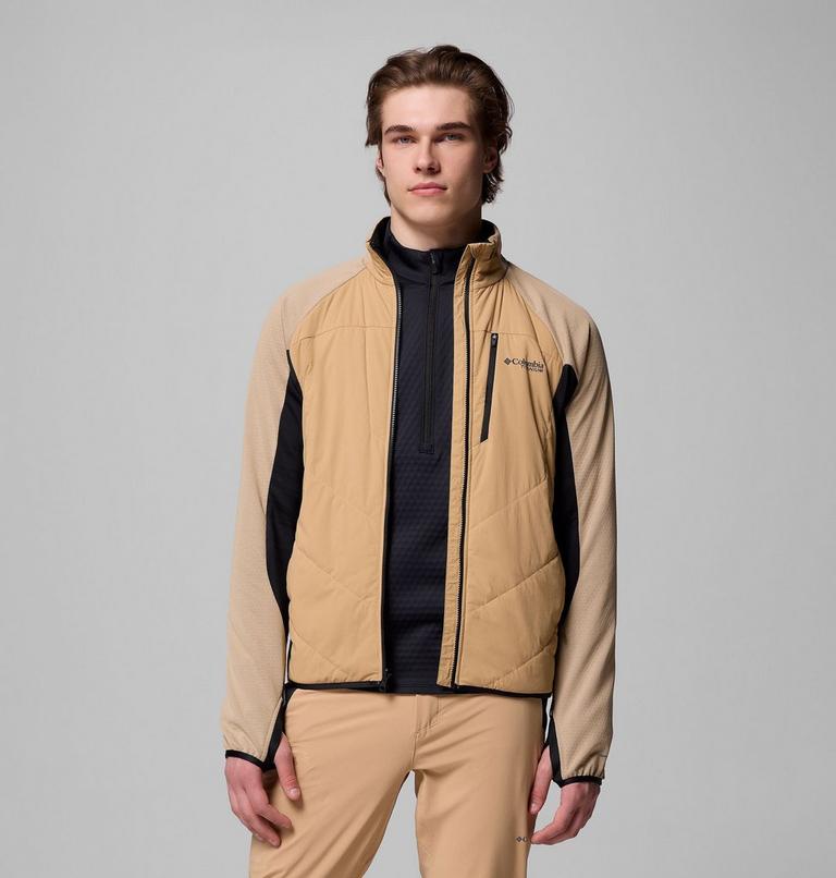 Men's Arctic Crest Hybrid Technical Fleece Jacket, Color: Canoe, Black, image 5