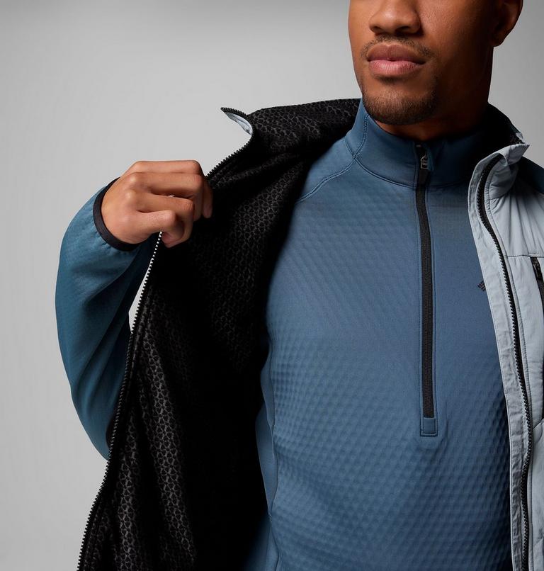Men's Arctic Crest Hybrid Technical Fleece Jacket, Color: Crushed Blue, Everblue, Black, image 6