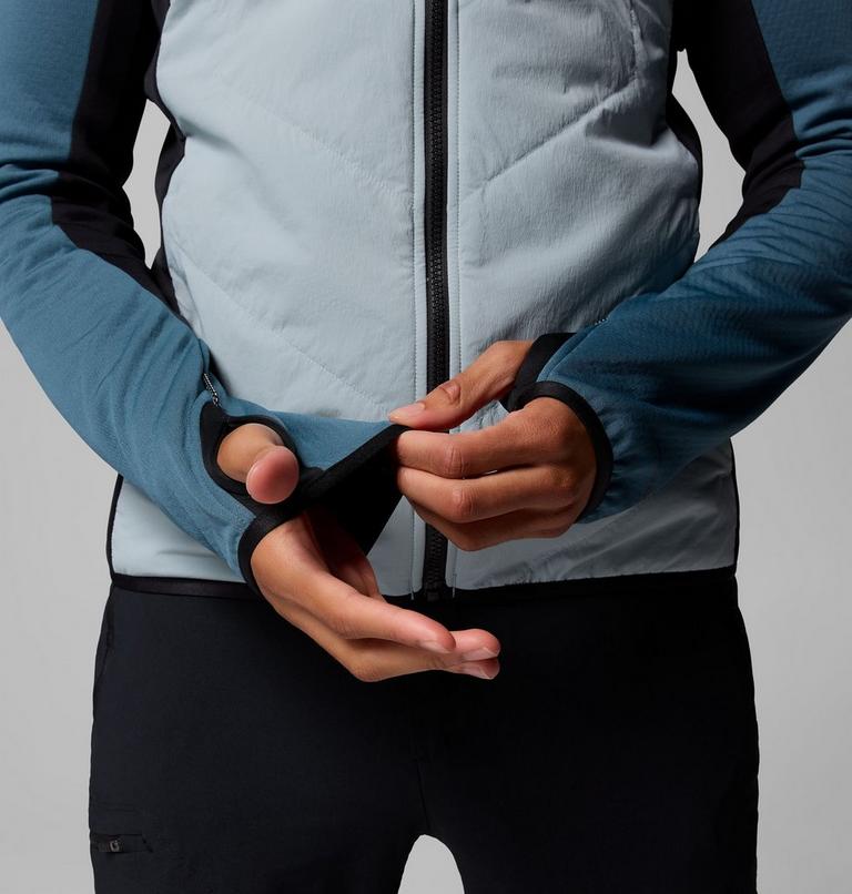 Men's Arctic Crest Hybrid Technical Fleece Jacket, Color: Crushed Blue, Everblue, Black, image 8