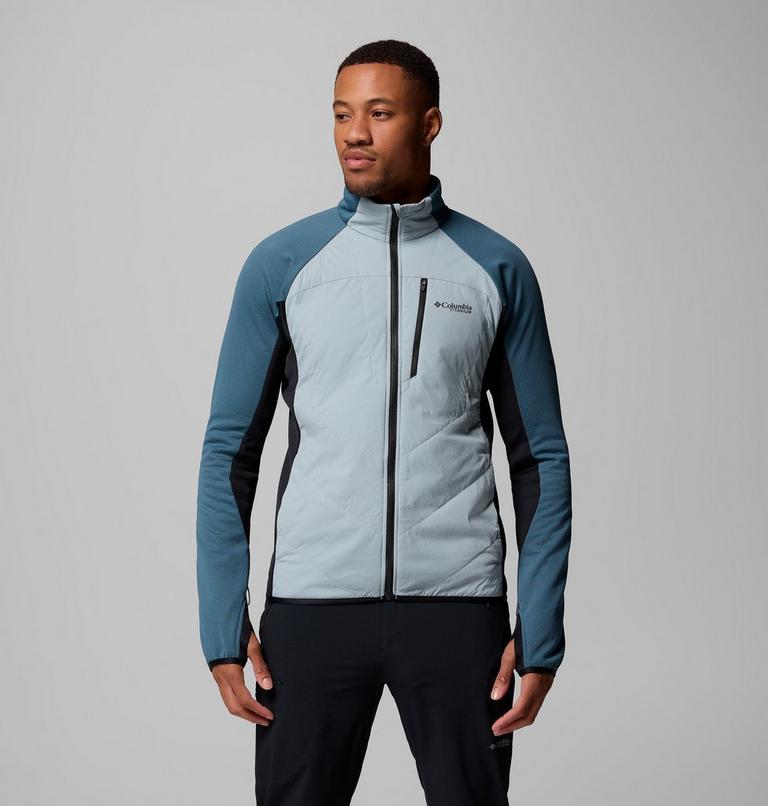 Men's Arctic Crest Hybrid Technical Fleece Jacket, Color: Crushed Blue, Everblue, Black, image 1