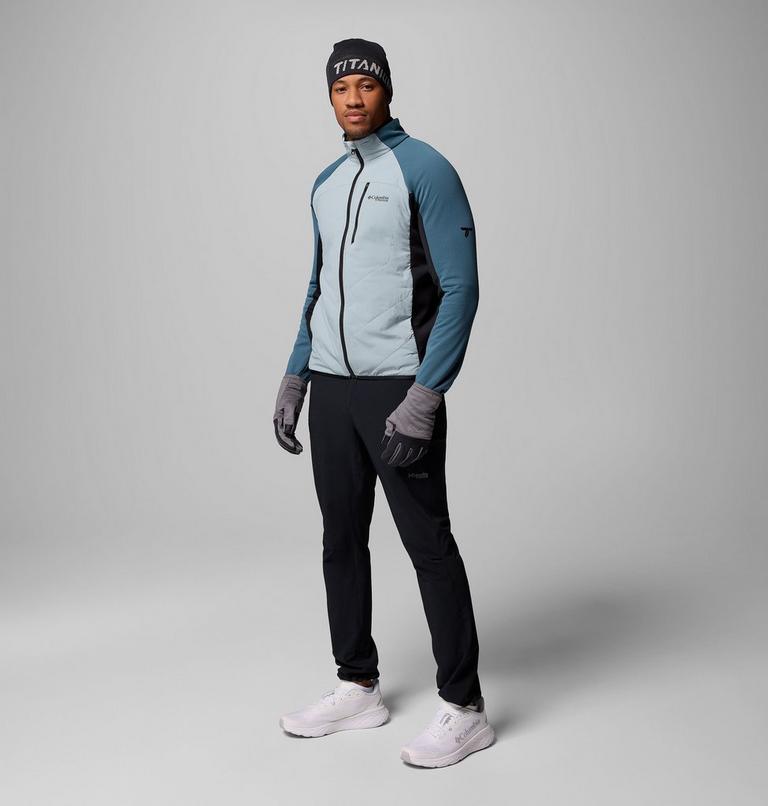 Men's Arctic Crest Hybrid Technical Fleece Jacket, Color: Crushed Blue, Everblue, Black, image 2