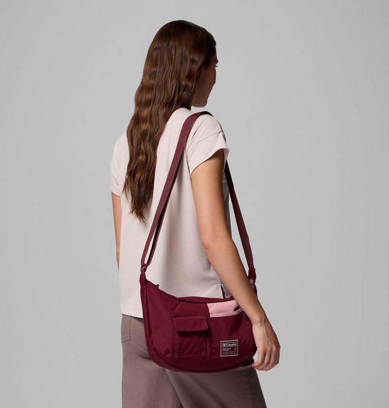 Unisex Cottonwood Creek Saddlebag, Color: Rich Wine, Eraser Pink, image 6