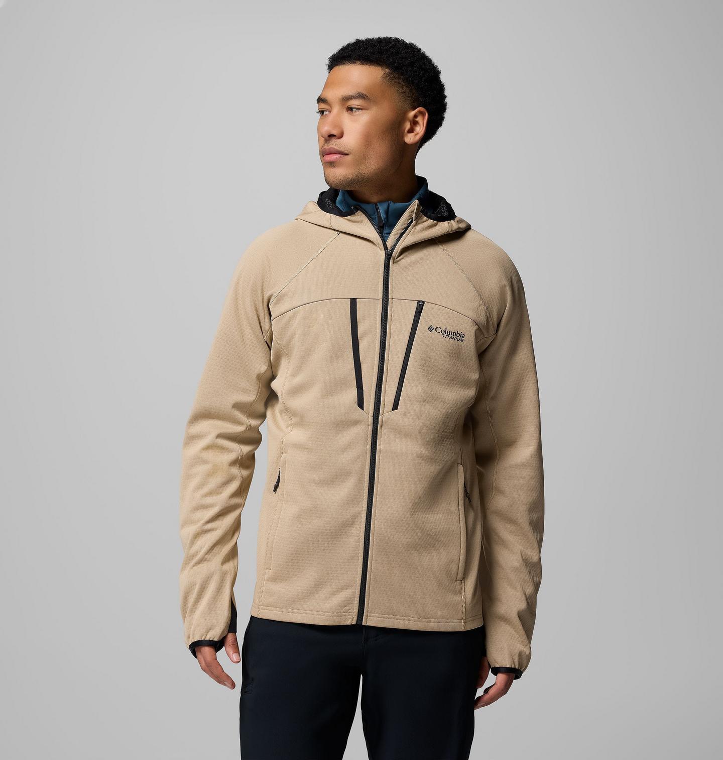 Мужская куртка Columbia Arctic Crest Bonded Full Zip, цвет: Светло-коричневый / Чёрный — фото 1