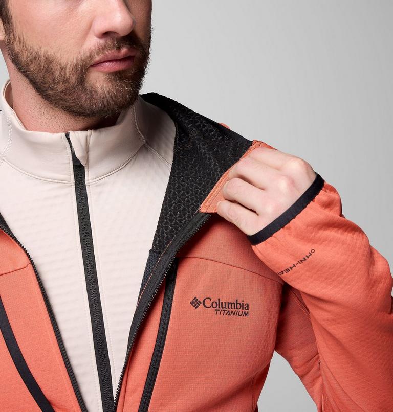 Men's Arctic Crest Bonded Technical Fleece Jacket, Color: Zing, image 6